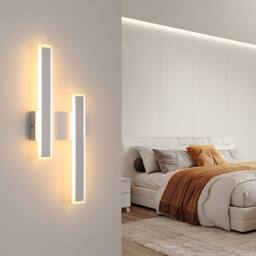 Pheashine Stylish Acrylic LED Wall Lamp 44cm Warm Light 3000K in White - thumbnail 2