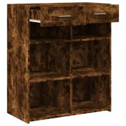 Berkfield Home Sideboard Smoked Oak 80x42.5x93 cm Engineered Wood in Brown - thumbnail 7
