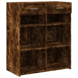 Berkfield Home Sideboard Smoked Oak 80x42.5x93 cm Engineered Wood in Brown - thumbnail 3
