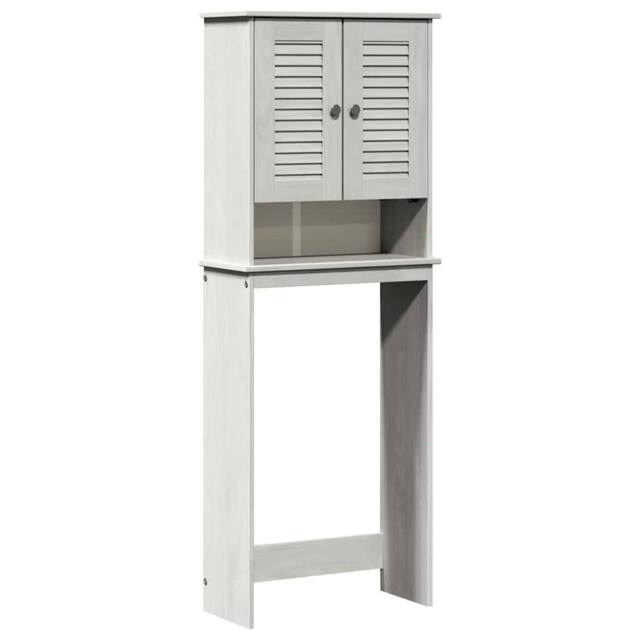 Berkfield Home Toilet Cabinet White 60 x 27 x 161 cm Solid pine wood - image 1