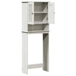 Berkfield Home Toilet Cabinet White 60 x 27 x 161 cm Solid pine wood - thumbnail 5