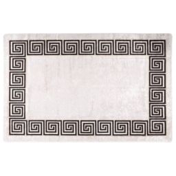 Berkfield Home Rug Washable 80x150 cm Light Beige Anti Slip - Size: 100 cm diameter - thumbnail 1