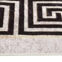 Berkfield Home Rug Washable 80x150 cm Light Beige Anti Slip - Size: 100 cm diameter - thumbnail 5