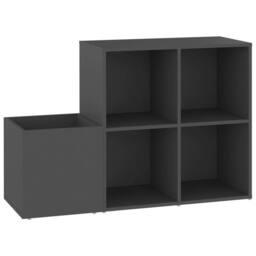 Berkfield Home Hall Shoe Cabinet Grey 105x35.5x70 cm Engineered Wood - thumbnail 1