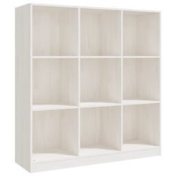 Berkfield Home Book Cabinet/Room Divider White 104x33.5x110 cm Solid Pinewood - thumbnail 2