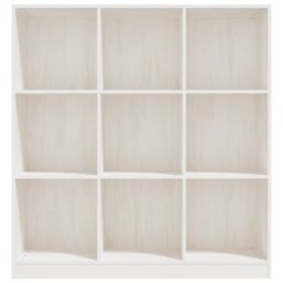Berkfield Home Book Cabinet/Room Divider White 104x33.5x110 cm Solid Pinewood - thumbnail 5