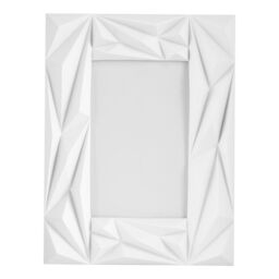 Orsina Prisma White 4x6 Photo Frame, Geometric Wire Design With Matte White Finish, Freestanding Or Wall-Mounted - thumbnail 1