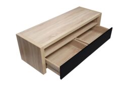Orsina 2 Drawers & 1 Shelf Coffee Table, Modern Coffee Table That Has Storage, Wooden Coffee Table For Home in Natural - thumbnail 5