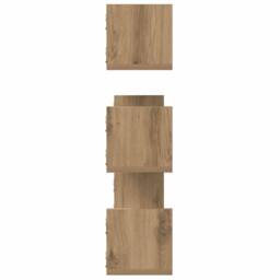 Berkfield Home Wall Shelves 3 pcs Artisian Oak 80x18x18 cm Engineered Wood in Brown - Size: 80 x 18 x 18 cm - thumbnail 5