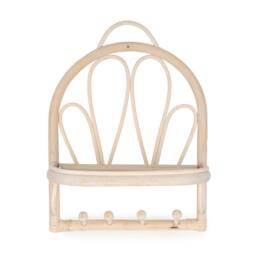 Madison & Mayfair Wall-Mounted Natural Rattan Shelf in Light Beige - thumbnail 2