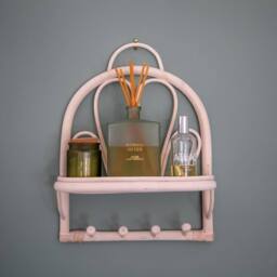 Madison & Mayfair Wall-Mounted Natural Rattan Shelf in Light Beige - thumbnail 1