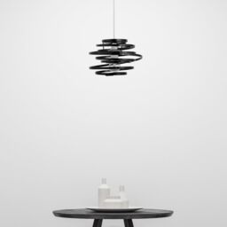 First Choice Lighting Black Metal Swirl Easy Fit Light Shade - thumbnail 4