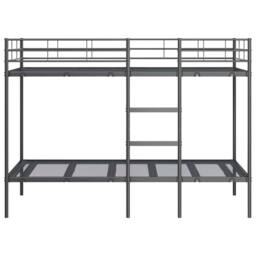 Berkfield Home Breathable Bunk Bed without Mattress Black 90x200 cm Steel - thumbnail 5