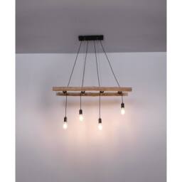 Netlighting Irmgard Bar Pendant Ceiling Light Natural Color 4x E27 - thumbnail 6