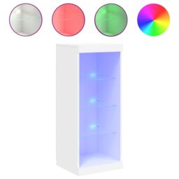 Berkfield Home Sideboard with LED Lights White 41x37x100 cm - Size: 41 x 37 x 100 cm - thumbnail 2