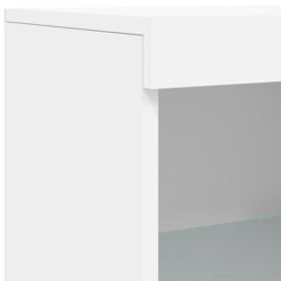 Berkfield Home Sideboard with LED Lights White 41x37x100 cm - Size: 41 x 37 x 100 cm - thumbnail 9