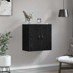Berkfield Home Wall Cabinet Black oak 60 x 31 x 60 cm Engineered wood - thumbnail 4