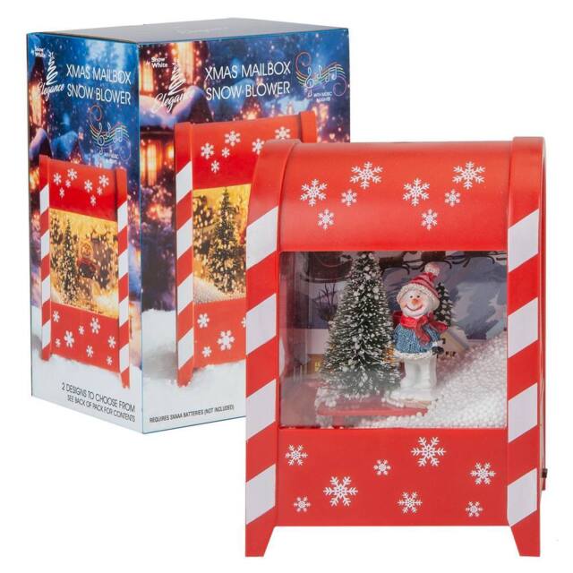 VFM e-Store Christmas Snow Globe Light Up Blower 20cm x 15cm Snowman X 1 in Red - Size: 20 cm x 15 cm - image 1