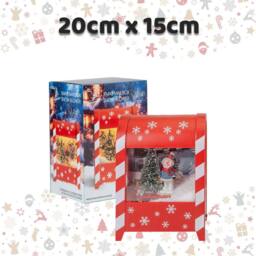 VFM e-Store Christmas Snow Globe Light Up Blower 20cm x 15cm Snowman X 1 in Red - Size: 20 cm x 15 cm - thumbnail 2