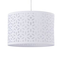 First Choice Lighting Set of 2 White Laser Cut 30cm Pendant Lightshades - thumbnail 2
