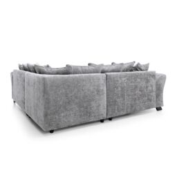 Abakus Direct Farrow Crushed Chenille Corner Sofa in Light Grey - thumbnail 4