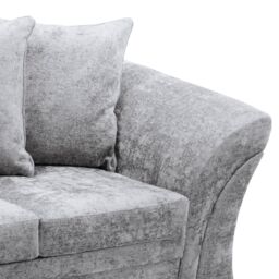 Abakus Direct Farrow Crushed Chenille Corner Sofa in Light Grey - thumbnail 5