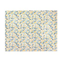 Furn Lemons Printed Soft Fleece Throw in Blue - Size: 130 cm x 150 cm - thumbnail 2