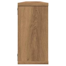 Berkfield Home Wall Cube Shelves 2 pcs Artisan Oak 100x15x30 cm Engineered Wood in Brown - Size: 100 x 15 x 30 cm - thumbnail 6