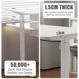 MCC Direct Electric Desk Height Adjustable Standing/Sitting Computer Desk 100cm in Walnut - thumbnail 8