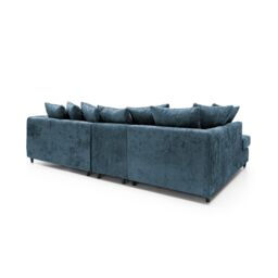 Abakus Direct Harriet Crushed Chenille Large Left Facing Corner Sofa in Dark Blue - thumbnail 4