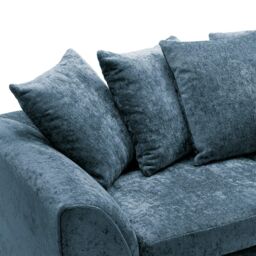 Abakus Direct Harriet Crushed Chenille Large Left Facing Corner Sofa in Dark Blue - thumbnail 6