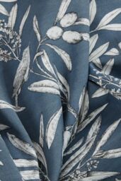Sundour Aviary Pencil Pleat Curtains Taped Curtain Pair in Blue - Size: 117 cm width x 229 cm drop - thumbnail 5
