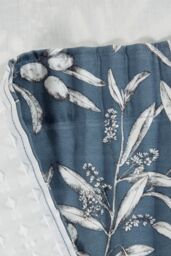 Sundour Aviary Pencil Pleat Curtains Taped Curtain Pair in Blue - Size: 117 cm width x 229 cm drop - thumbnail 3
