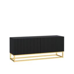 Creative Furniture Ripple TV Unit 100cm - Modern Fluted Design with Push to Open Doors in Black - thumbnail 6