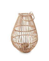 Orsina Elegant Design Lantern With Hoop Handle, Functional Tealight Lantern, Sleek Large Candle Lantern in Natural - thumbnail 1