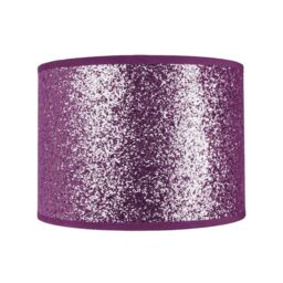 Happy Homewares Modern & Designer Bright Glitter Fabric Pendant/Lamp Shade in Purple - Size: 10 inches