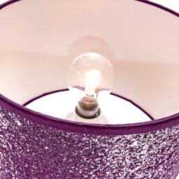 Happy Homewares Modern & Designer Bright Glitter Fabric Pendant/Lamp Shade in Purple - Size: 10 inches - thumbnail 4