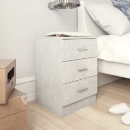 Berkfield Home Bedside Cabinet Concrete Grey 38x35x56 cm Engineered Wood - Size: 38 x 35 x 56 cm - thumbnail 1