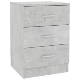 Berkfield Home Bedside Cabinet Concrete Grey 38x35x56 cm Engineered Wood - Size: 38 x 35 x 56 cm - thumbnail 2