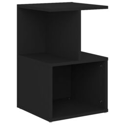 Berkfield Home Bedside Cabinet Black 35x35x55 cm Engineered Wood - Size: 35 x 35 x 55 cm - thumbnail 2