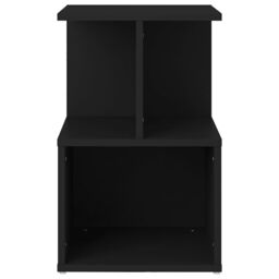 Berkfield Home Bedside Cabinet Black 35x35x55 cm Engineered Wood - Size: 35 x 35 x 55 cm - thumbnail 4