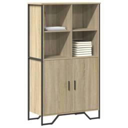 Berkfield Home Highboard Sonoma Oak 79.5x35.5x137.5 cm Engineered wood in Light Tan - thumbnail 2
