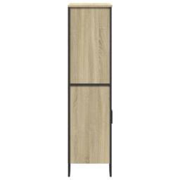 Berkfield Home Highboard Sonoma Oak 79.5x35.5x137.5 cm Engineered wood in Light Tan - thumbnail 5