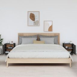 Berkfield Home Bedside Cabinets 2 pcs Grey 40x34x45 cm Solid Wood Pine - Size: 40 x 34 x 45 cm - thumbnail 3