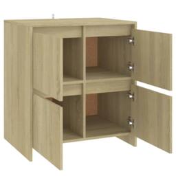 Berkfield Home Sideboards 2 pcs Sonoma Oak 70x41x75 cm Engineered Wood in Light Brown - Size: 70 x 41 x 75 cm - thumbnail 6