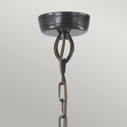 Netlighting Mansion House 3 Light Outdoor Ceiling Chain Lantern Brass IP44 E14 in Yellow - thumbnail 2