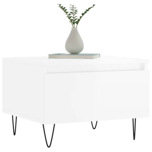 Berkfield Home Modern Coffee Tables 2 pcs High Gloss White 50x46x35 cm Engineere - Size: 50 x 46 x 35 cm - image 1