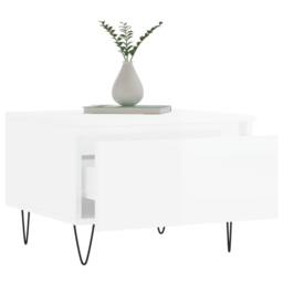 Berkfield Home Modern Coffee Tables 2 pcs High Gloss White 50x46x35 cm Engineere - Size: 50 x 46 x 35 cm - thumbnail 4