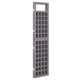 Berkfield Home 4-Panel Room Divider/Trellis Solid Fir Wood Grey 161x180 cm - thumbnail 4