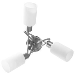 Berkfield Home Ceiling Lamp with Ceramic Shades for 3 E14 Bulbs White Cone - thumbnail 5